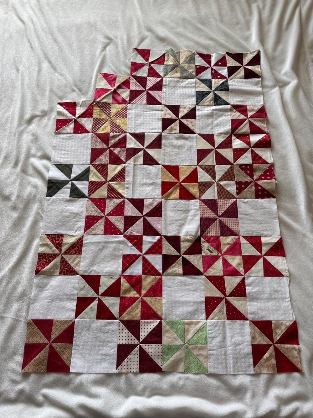 Pieced quilt top- unfinished